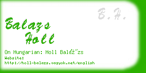 balazs holl business card